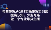 电商带货从0到1实操带货实训营:提高认知,少走弯路,做一个专业带货主播-匹左网