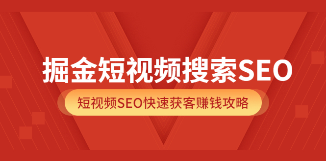 掘金短视频搜索SEO，短视频SEO快速获客赚钱攻略（价值980）-匹左网