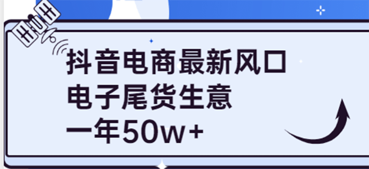 抖音电商最新风口，利用信息差做电子尾货生意，一年50w+（7节课+货源渠道)-匹左网