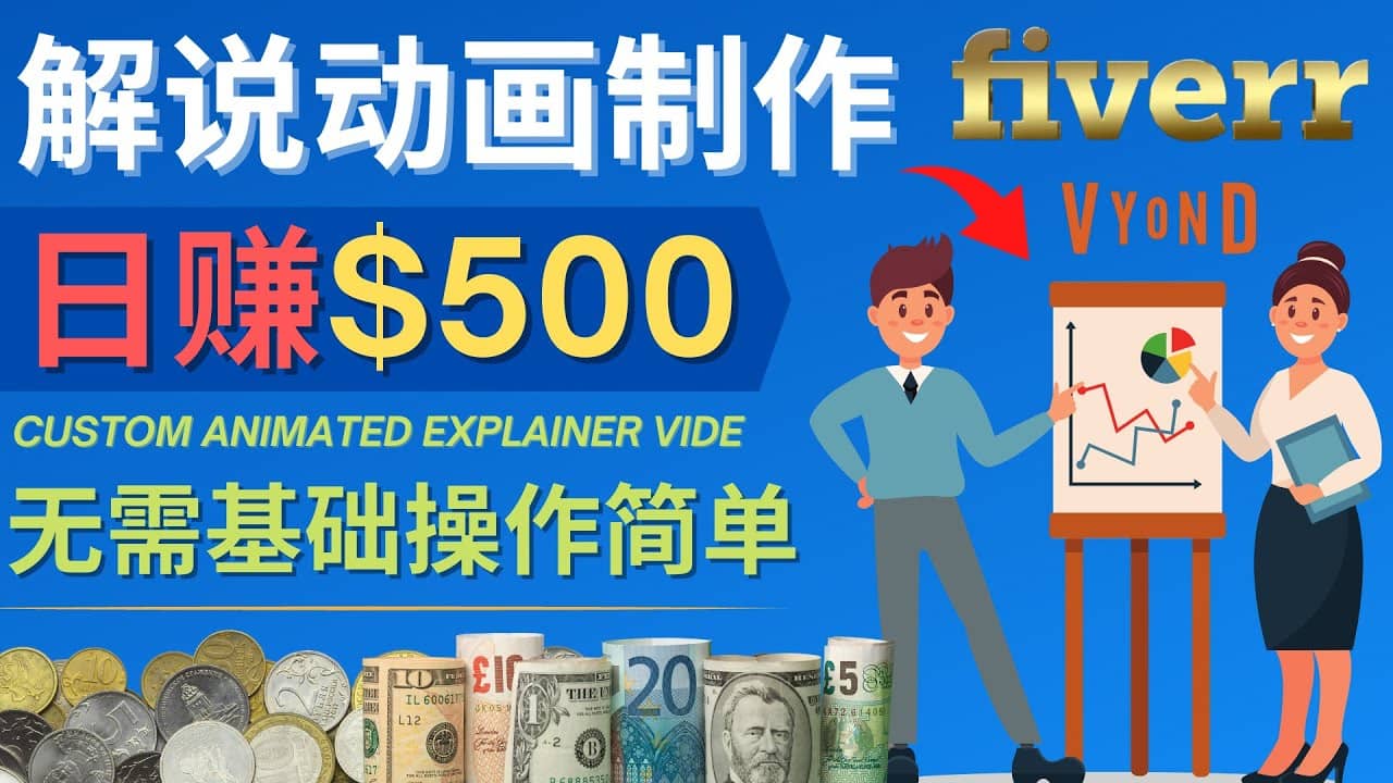 制作解说类动画视频（Animated Explainer）日赚500美元以上 – 0基础可操作-匹左网