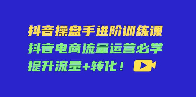 抖音操盘手进阶训练课：抖音电商流量运营必学，提升流量+转化-匹左网