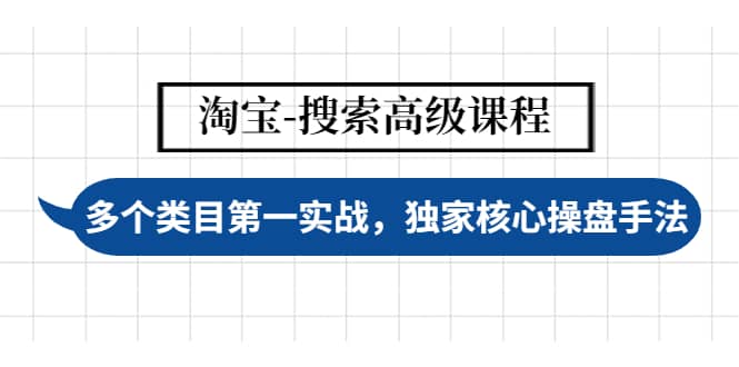 淘宝-搜索高级课程：多个类目第一实战，独家核心操盘手法-匹左网