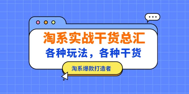 淘系实战干货总汇：各种玩法，各种干货，淘系爆款打造者-匹左网