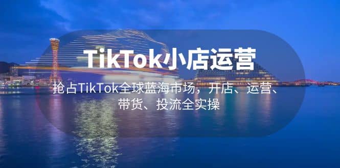 TikTok小店运营 抢占TikTok全球蓝海市场，开店、运营、带货、投流全实操-匹左网