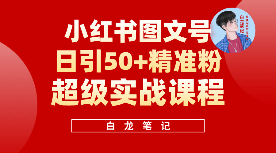 小红书图文号日引50+精准流量，超级实战的小红书引流课，非常适合新手-匹左网