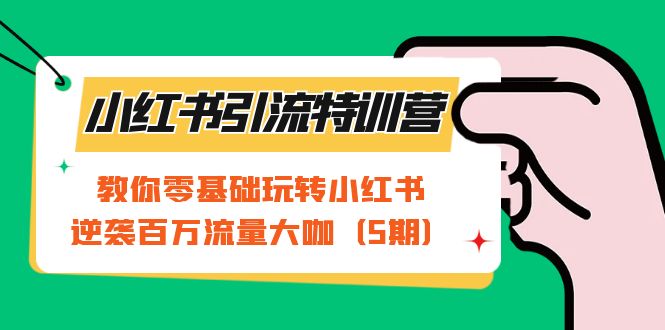 小红书引流特训营-第5期：教你零基础玩转小红书，逆袭百万流量大咖-匹左网