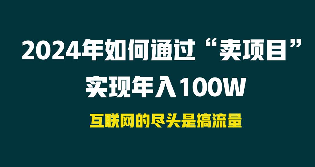 2024年如何通过“卖项目”实现年入100W-匹左网