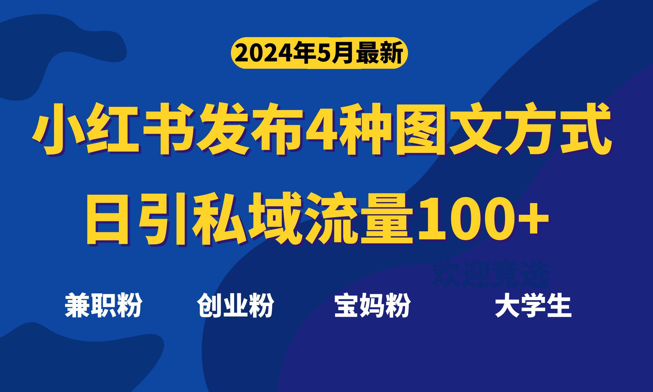 最新小红书发布这四种图文，日引私域流量100+不成问题，-匹左网