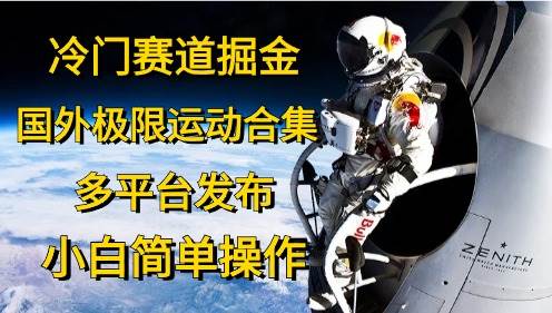 冷门赛道掘金，国外极限运动视频合集，多平台发布，小白简单操作-匹左网