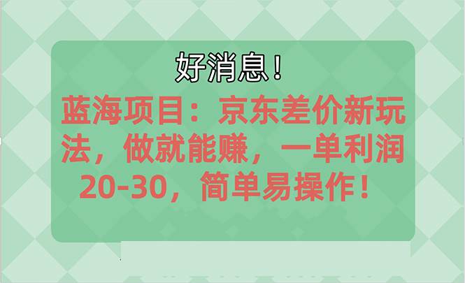 越早知道越能赚到钱的蓝海项目：京东大平台操作，一单利润20-30，简单…-匹左网