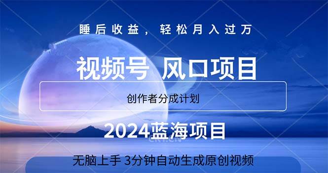 2024蓝海项目，3分钟自动生成视频，月入过万-匹左网