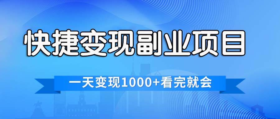 快捷变现的副业项目，一天变现1000+，各平台最火赛道，看完就会-匹左网